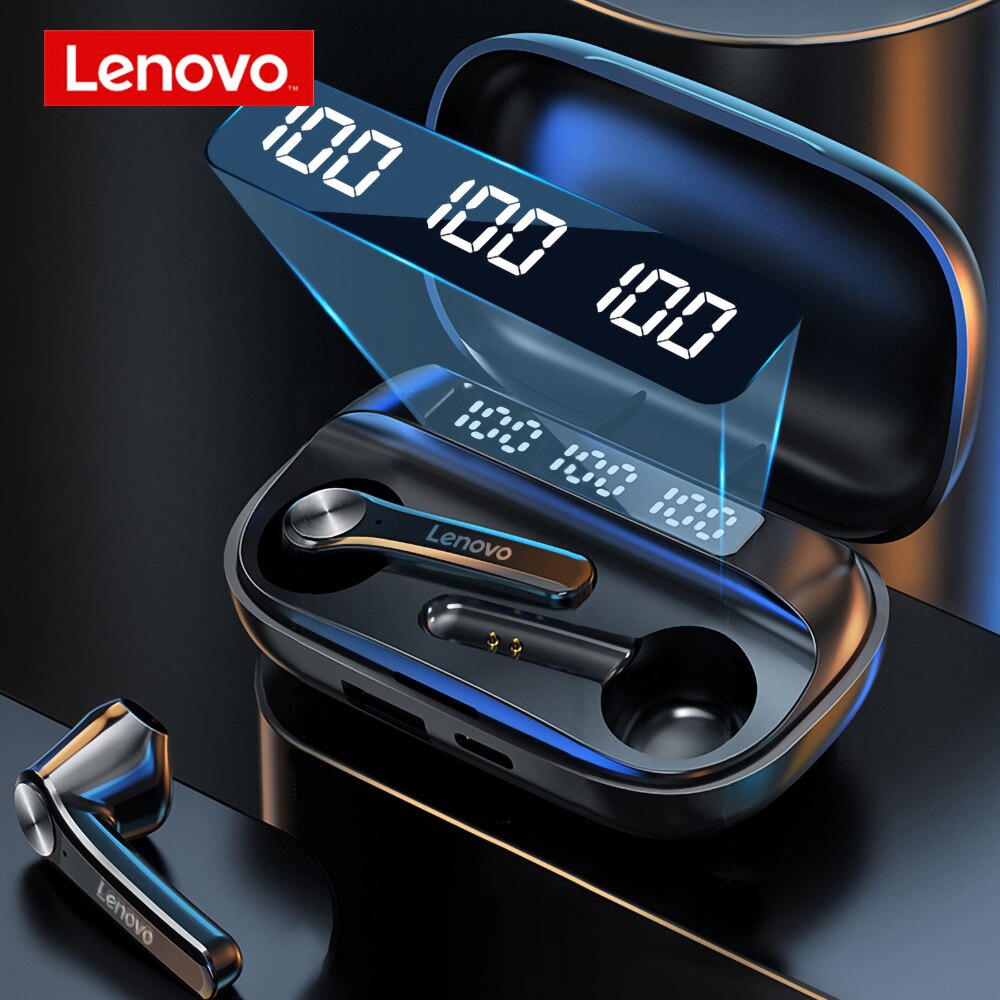 Lenovo-auriculares inalámbricos QT81 TWS, cascos con Bluetooth 5,0, Control táctil de graves profundos, resistentes al agua IPX4, reducción de ruido VS Lenovo LP2