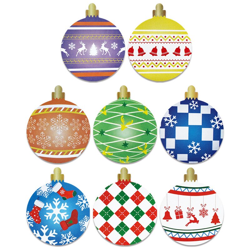 1.5 Inch Merry Christmas Sticker Christmas Party Decoration Sealing Glue Baking Packaging Sticker Invitation Label: A 38MM 100PCS