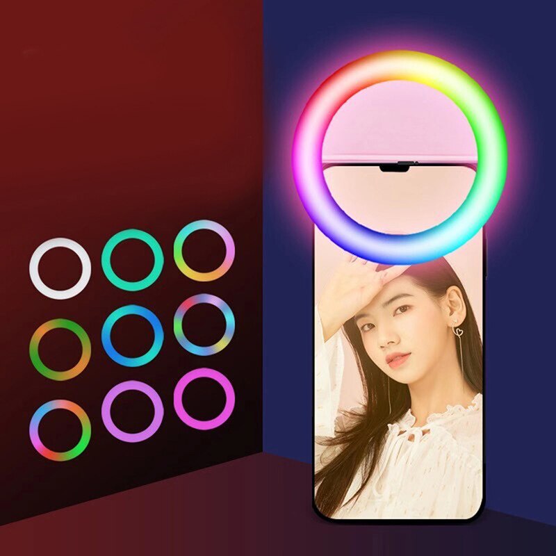 Led Selfie Ring Clip Draagbare Usb Opladen Led Selfie Ring Vullen Licht Geschikt Voor Alle Mobiele Telefoons En Tabletten