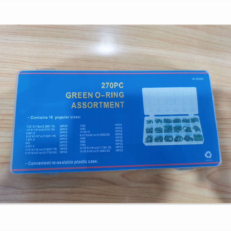 270 pz/set o-ring Kit gomma metrica 18 dimensioni verde O ring guarnizioni gomma nitrilica alta qualità ad alta temperatura un caso di gomma