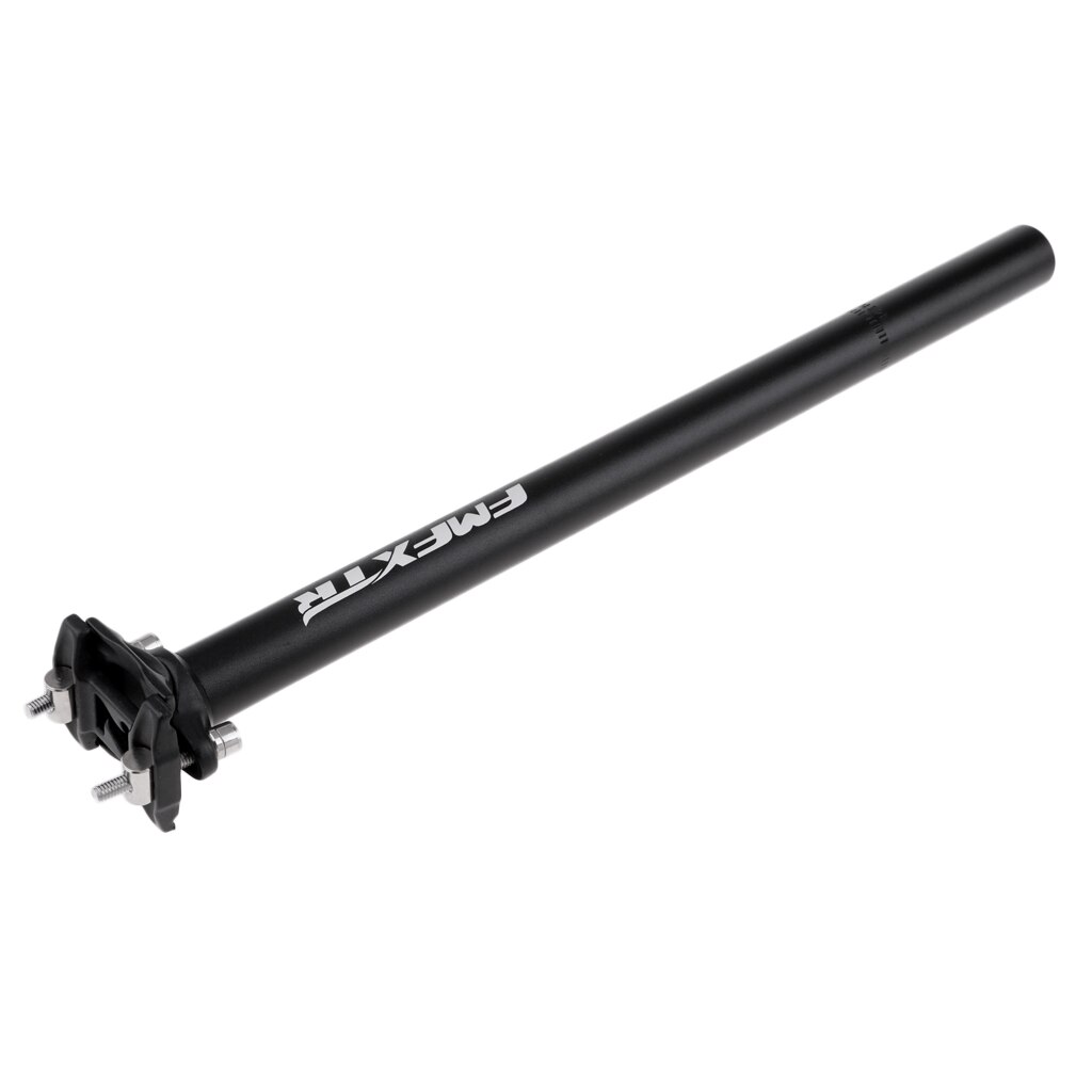 Tija de sillín para bicicleta ligera, tubo de asiento para bicicleta con cuentagotas de aleación de aluminio: Black 25.4x400mm