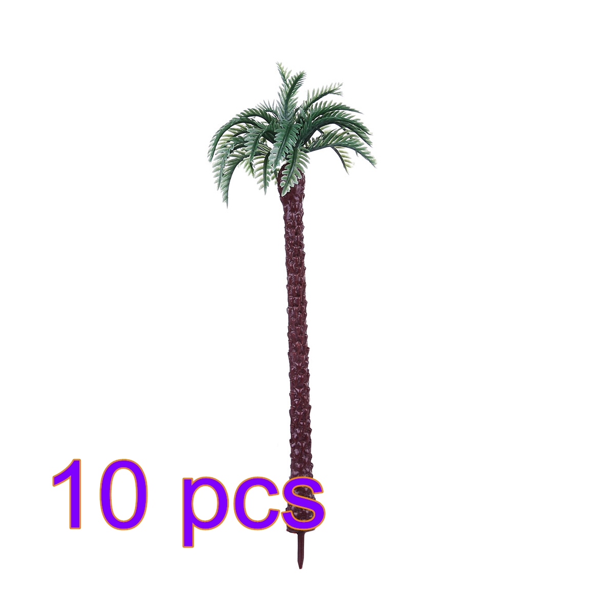 10 Pcs 19cm Plastic Coconut Palm Tree Trein Spoorweg Architectuur Diorama Boom Model Bomen Voor Diy Miniatuur Landschap