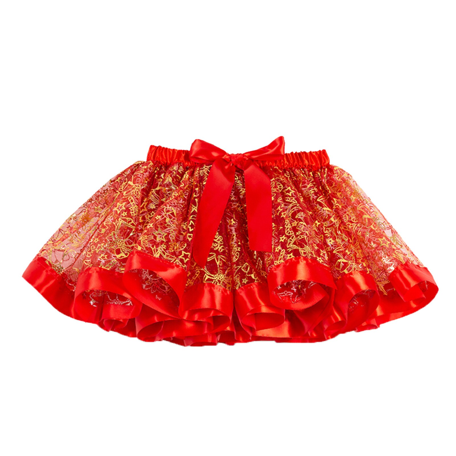 Natal crianças meninas tutu saia dos desenhos animados paillette natal bailarina pettiskirt ballet princesa festa dança traje tule saia: Vermelho / M for 5-8 Years