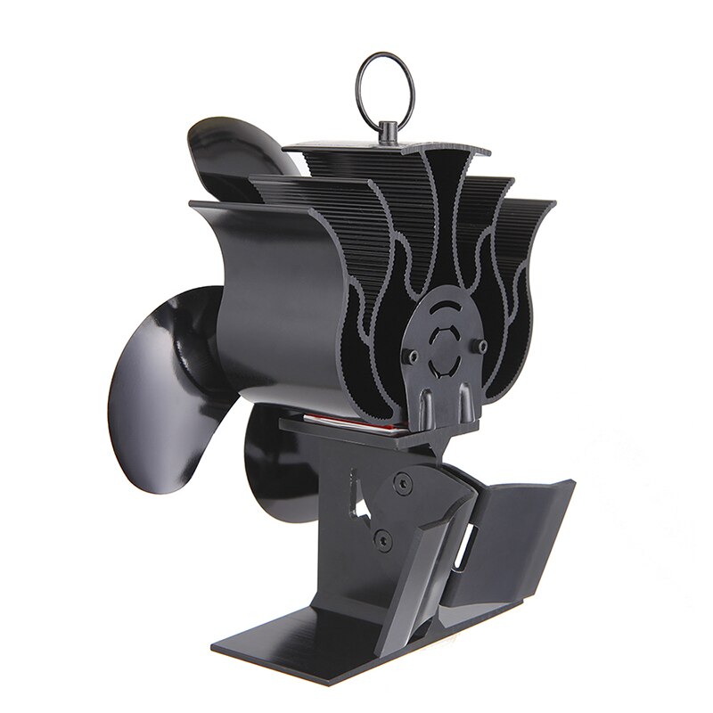 Premium Fireplace Thermodynamic Fan Alumina Fan Blade Ultra Quiet Warm Fireplace Fan Thermal Power Fan 4-Blade Stove Fan