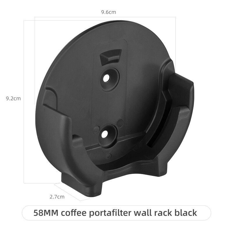Kaffe portafilter vägg rack 51mm/54mm/58mm kaffe manipuleringsväggmonterad rack: 58mm b