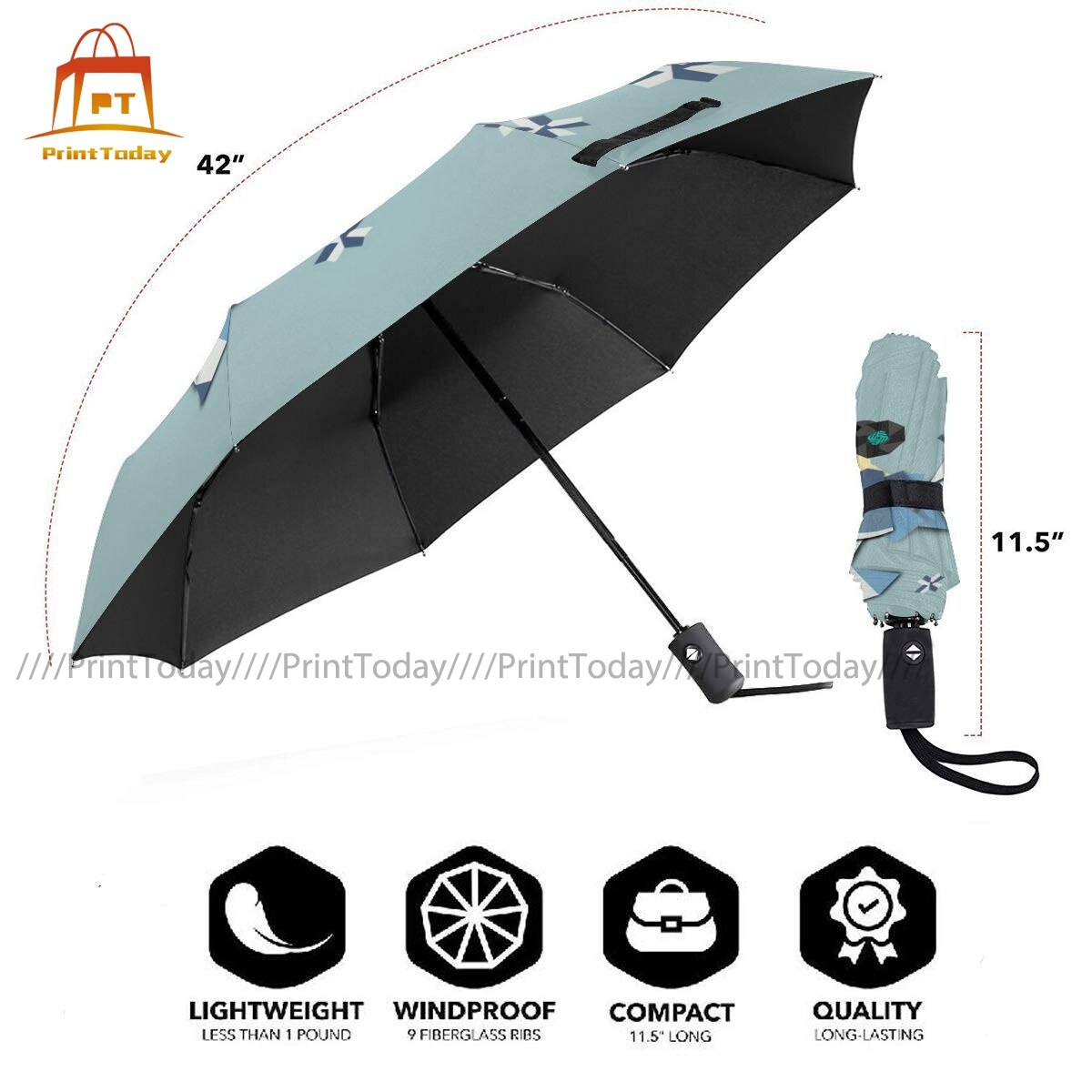 Kokeshi Umbrella Auto Protection Umbrella Charm Painting Garden Folding Umbrella