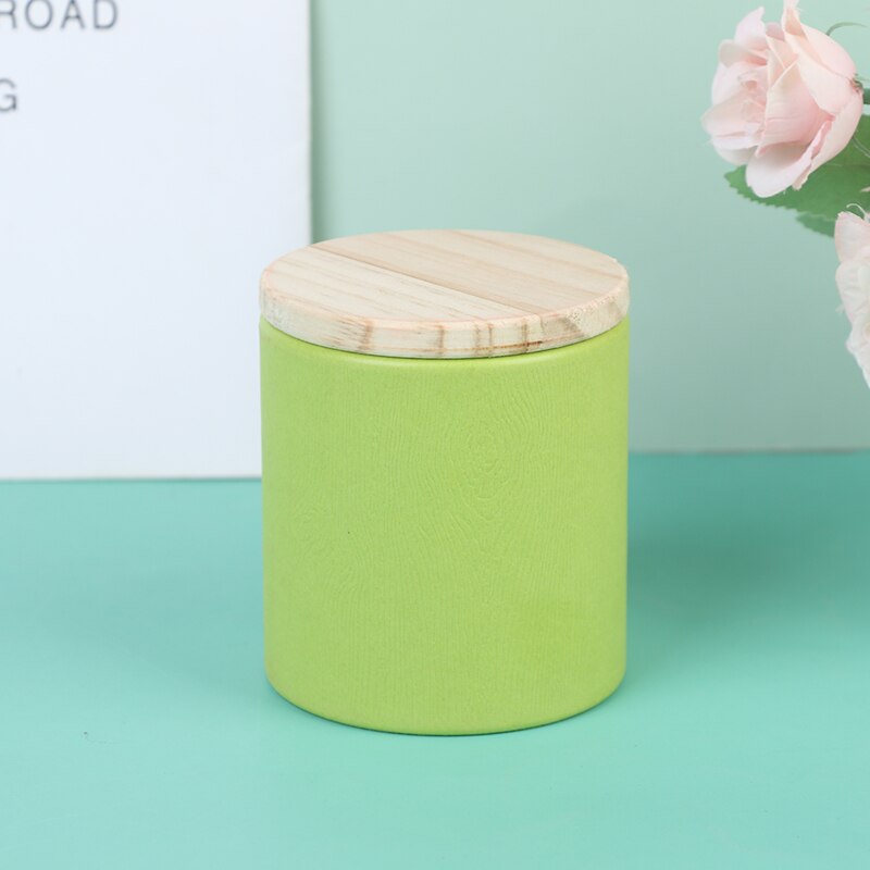 Nouvelle boîte à thé colorée couleur bonbon, couvercle en bois, petite boîte ronde en étain, de mariage, boîte de rangement vide, organisateur de Grain, 1 pièce