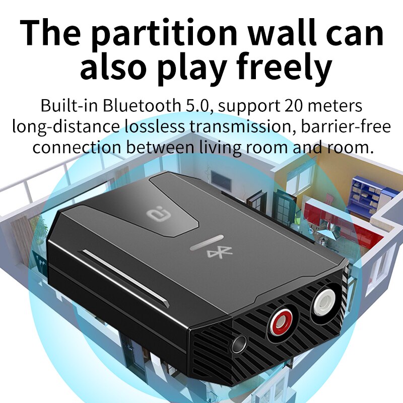 Digitale Audio Analoog Converter Bluetooth 5.0 Optical Toslink Coaxiale Signaal Naar Rca R/L Audio Decoder Spdif Atv dac Versterker