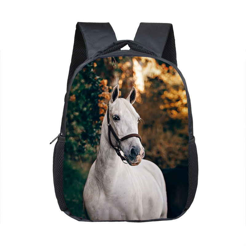 Krieg Pferd Rucksack Jungen Mädchen Kinder Schule Taschen Cartoon Pony Kindergarten Schule Rucksäcke Baby Kleinkind Tasche Kinder BookBag: 12JM28cw