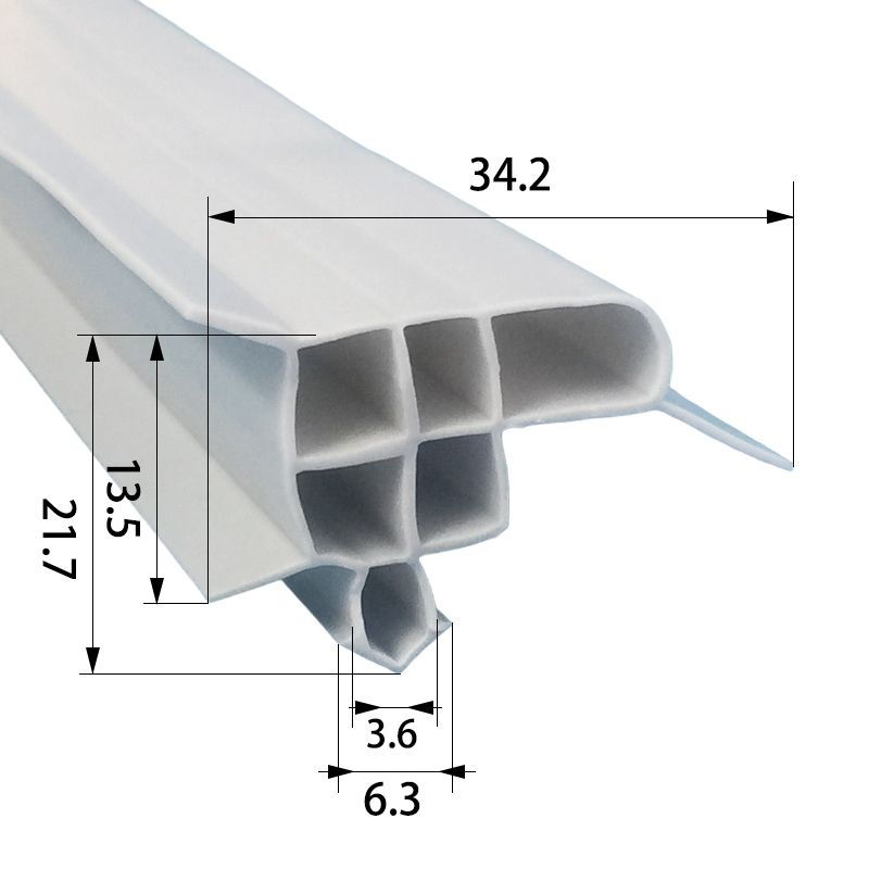 2.5-10m Refrigerator refrigerator seal with low temperature and thickening magnetic door seal for commercial household use: M / Orange