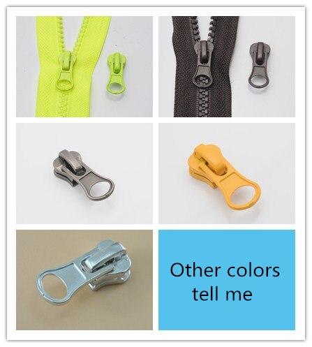 Meetee 10pcs 5# Resin Zipper Head Thick Candy Color Zipper Pull Slider DIY Repair Pillow Quilt Bedding Bags Sewing Clothes ZT005: OtherColorTellMe