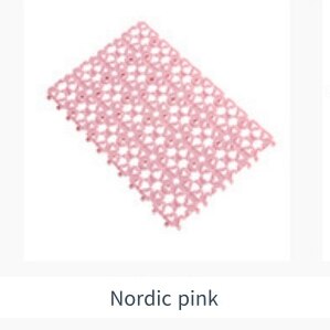 Vierkante Antislip Bad Douche Badkamer Vloer Bad Splicing Badkamer Antislip Mat Met Zuignappen Voor Thuis hotels Balkon: nordic pink