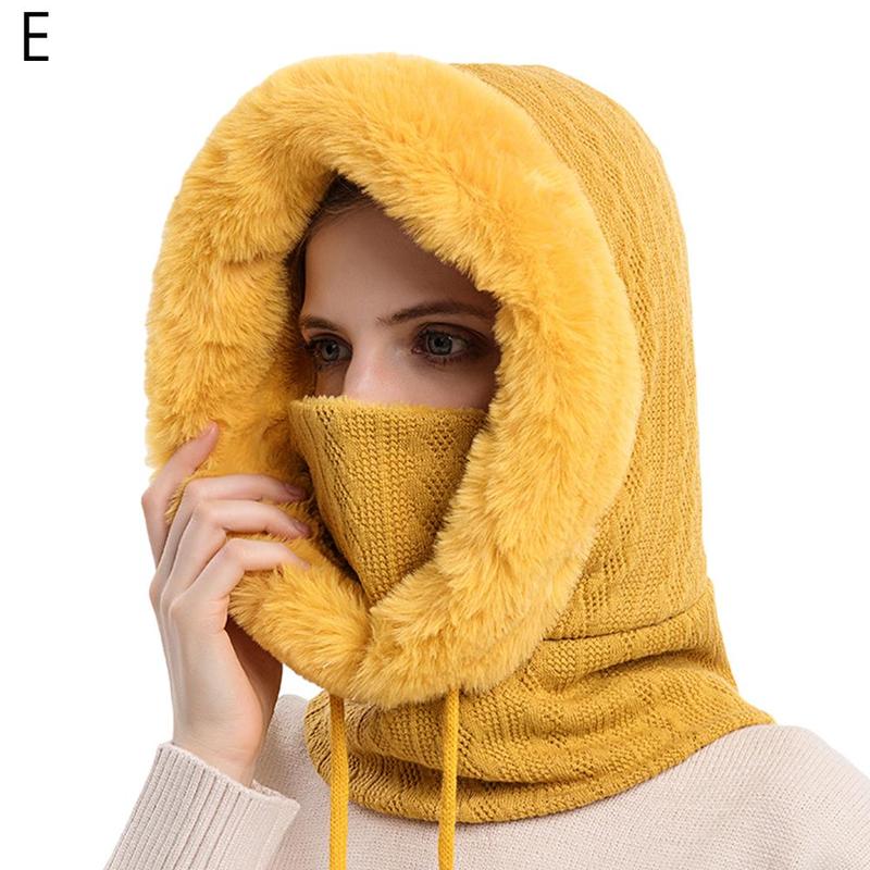 Dicke Warme Winter Hütte Haube Kalt-nachweisen Ski Deckel warm Kalt-beweis Headwear Schal Integrierte Winddicht Hütte Bergsteigen F V1u2: E