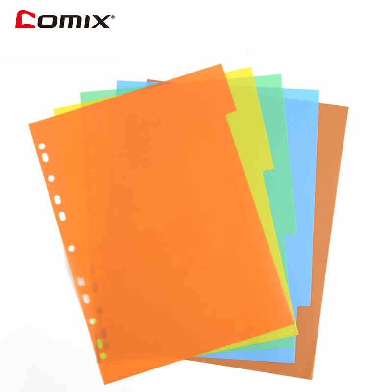 Comix IX901 – carte index en papier A4, 11 trous, pour l'affichage des documents, 5 paquets/lot