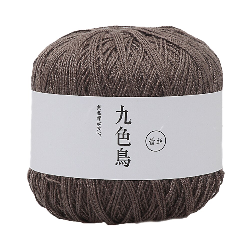 1 Roll Two Strands Soft Cotton Rope DIY Knitting Weaving Twine Thread Cord Yarns Scarf Sweater Eco-friendly: Dark Camel