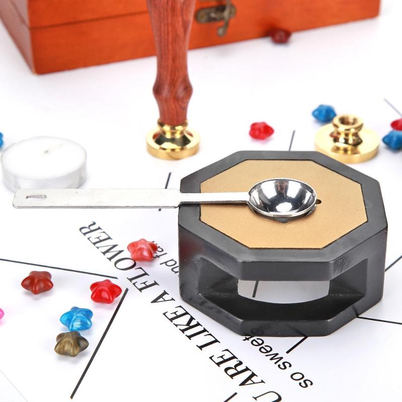 Candle Furnace/Spoon Tool Vintage Stamp Wax Seal Beads Sticks Warmer Wax Melting Glue Furnace Stove Pot For Wax Seal Stamp