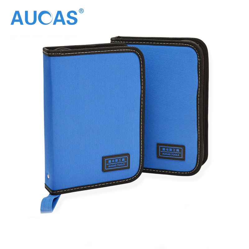 Aucas Netwerk Gereedschap Tas Multitool Netwerk Repareren Set Tool Opbergtas Oxford Doek Hardware Tas Pouch Blauw