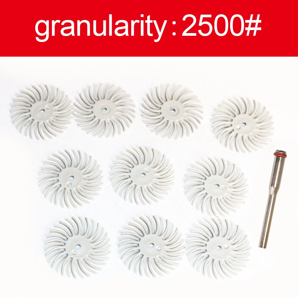 1 zoll Radial Bristle Disc Kit Schleif Pinsel 1/8 "3 2,35mm Schaft Detail Polieren Rad für Dreh Werkzeug zubehör A16: 2500 10pcs / with 3mm Shank
