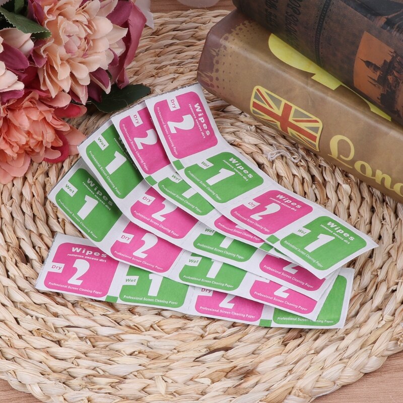 10 stks/partij Camera Lens Schoonmaakdoekje LCD Schermen Dust Removal Natte Droge Veeg Papier