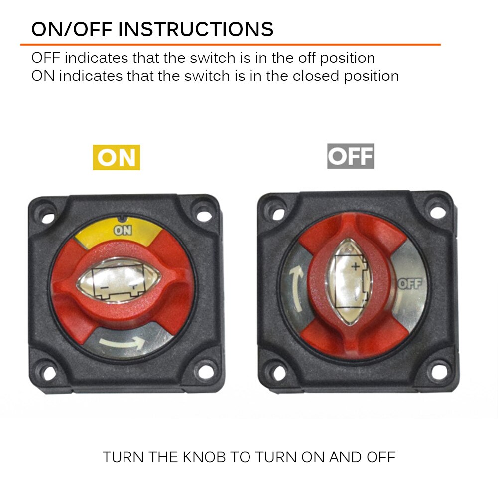 Universal Battery Cut Off Power Switch Isolator Master Waterproof 12v 24v For Marine RV Yacht Boat Truck Bus Motorcycle Car