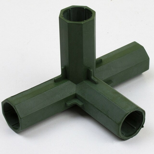 Conector de empalme de PVC para invernadero, soporte estable de alta resistencia, adaptador de 3, 4 y 5 vías, para jardín, 4 Uds.: B