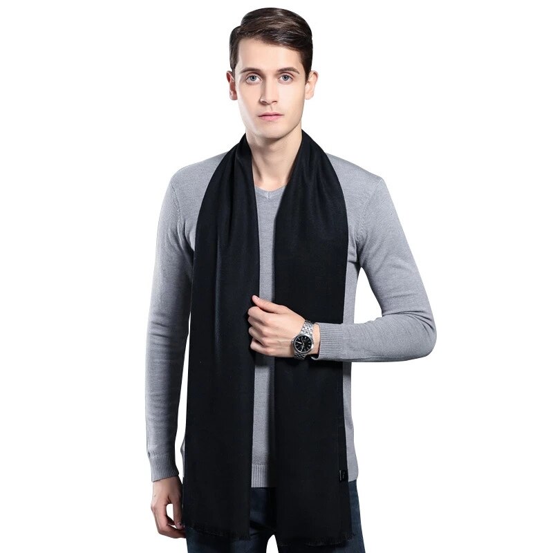 Foulards décontracté gland hiver hommes écharpe en cachemire foulard en cachemire foulards hommes Streetwear