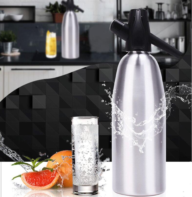 1.0L Home Made Aluminium Soda Sifon Soda Water Machine Sifon CO2 Dispenser Water Bubble Generator Koele Drank Aluminium Bar Diy