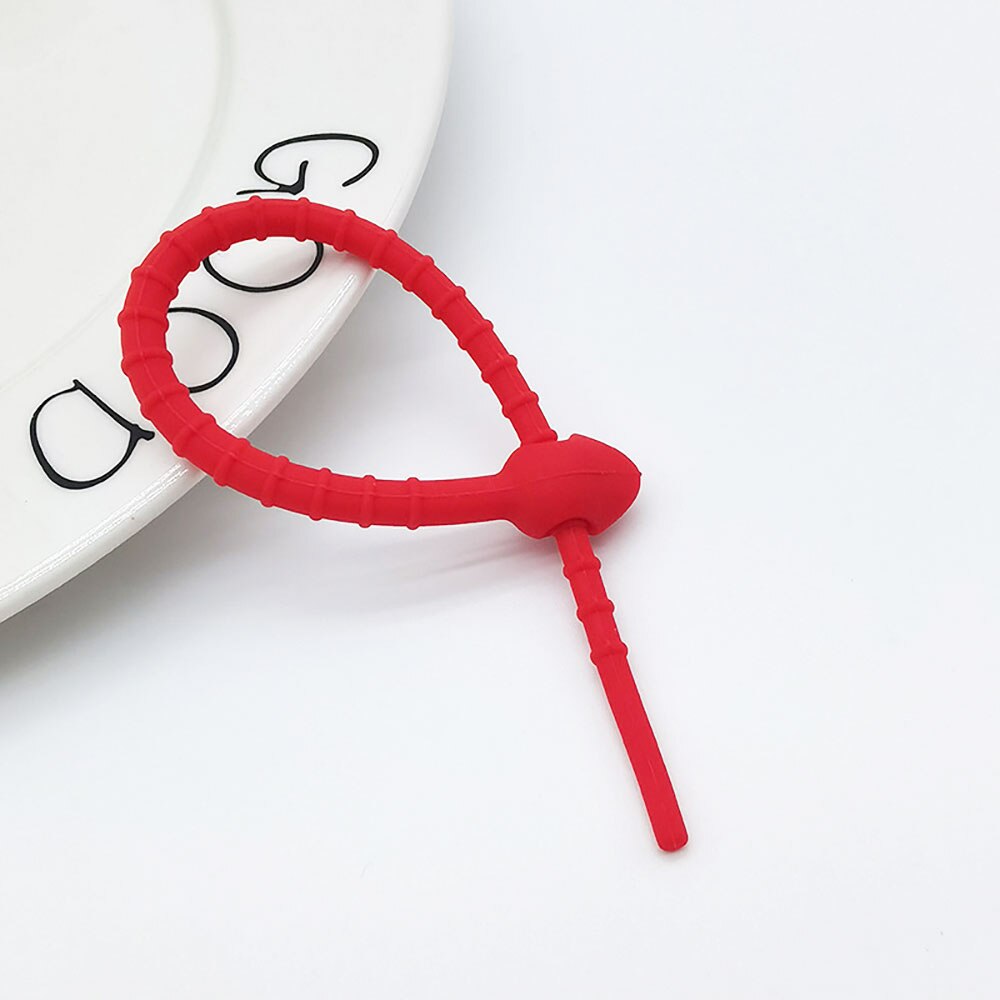 Silicone world Silicone cable ties Cable Strap Clips Wire Organizer Data Cable Clip Cable Tie Cord Winder Holder Keeper Manager: Gold