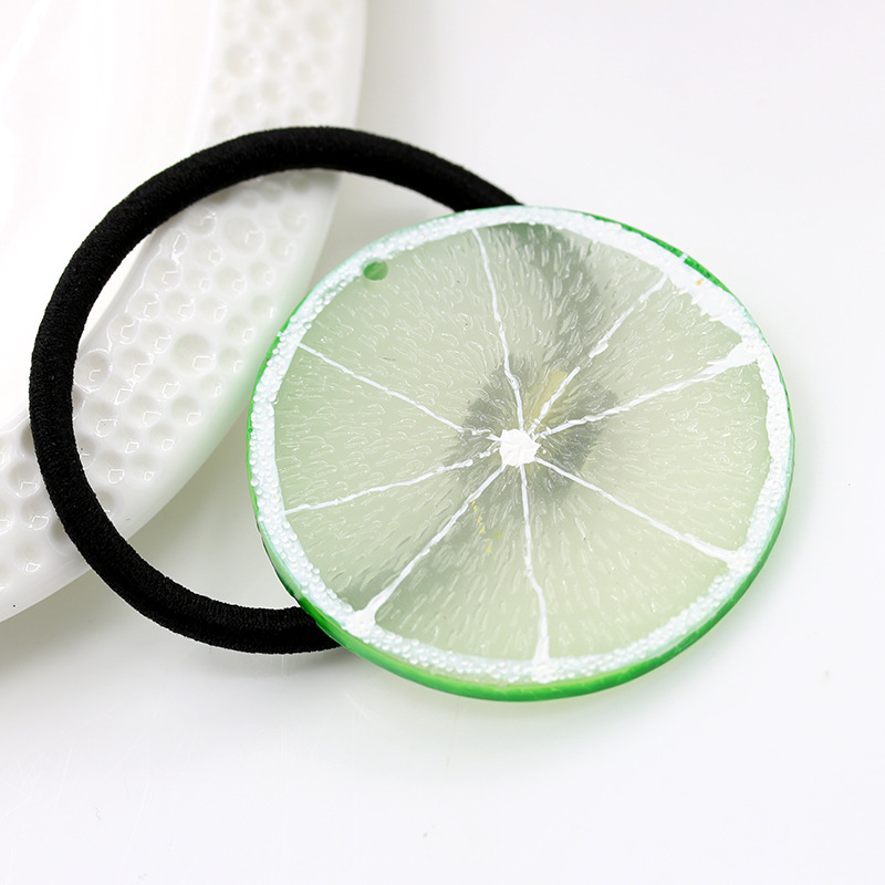 Pinces à cheveux mignonnes en tranches de citron pour filles, pinces à cheveux en résine, bandes de cheveux de fruits artificiels, ornements de cheveux à la pour enfants, accessoires