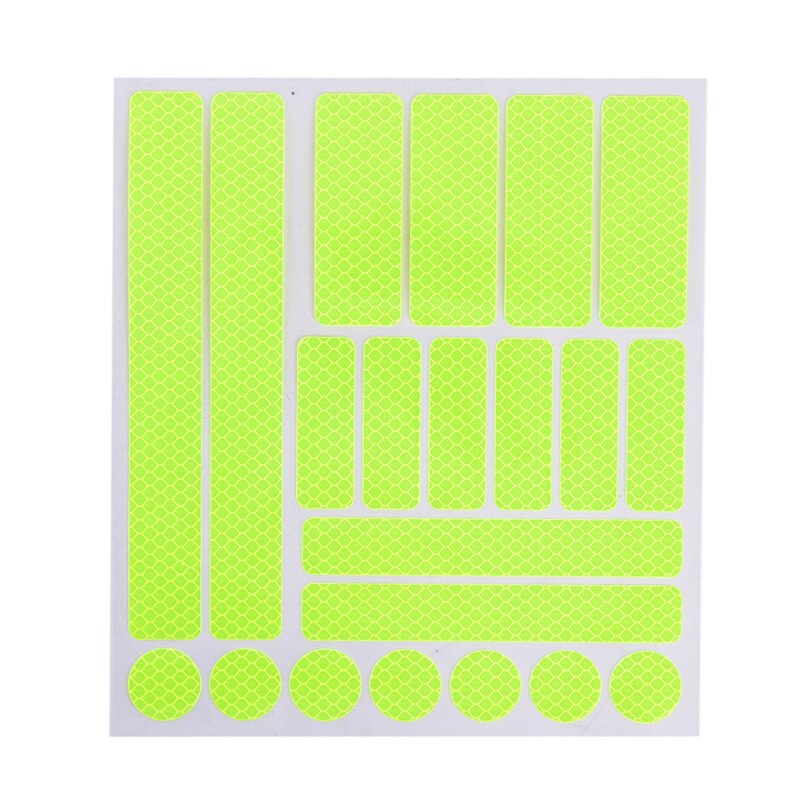 1 Vel Fiets Reflecterende Stickers Motorfiets Fiets Reflector Fietsen Waarschuwing Reflector Veiligheid Stickers Fiets Accessoires: green