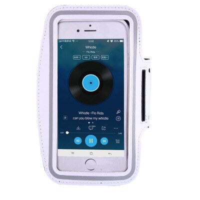 Für Sport gym lauf wasserdicht clamp für iPhone 8 7 4 5 5S 5C SE 6 6 s 8 mehr handy fall abdeckung handy arm tasche: WHITE