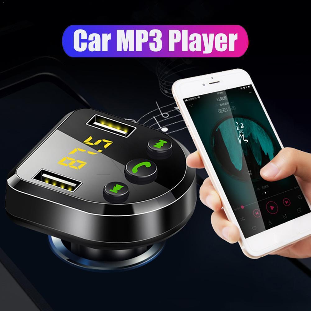 Auto Kit MP3 Speler Handsfree Bluetooth 5.0 Fm-zender Play Usb Disk Modulator U Dual Muziek Lader Fm Auto Ondersteuning b1Y4