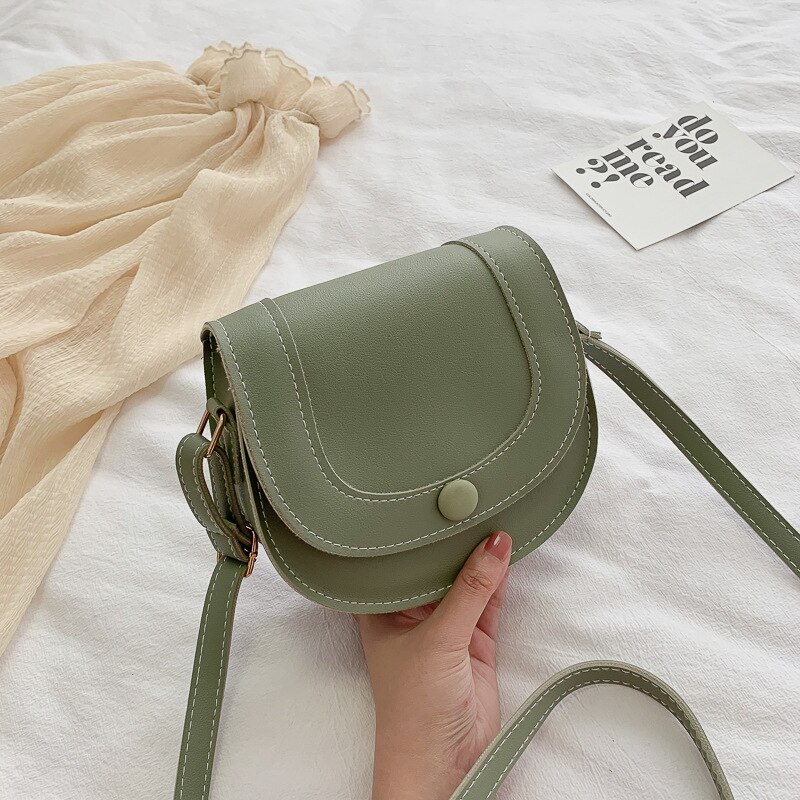 Women Vintage Small Square Bag Ladies Handbag Retro Shoulder Bags PU Leather Messenger bag Mobile Phone Packet Purse: Green