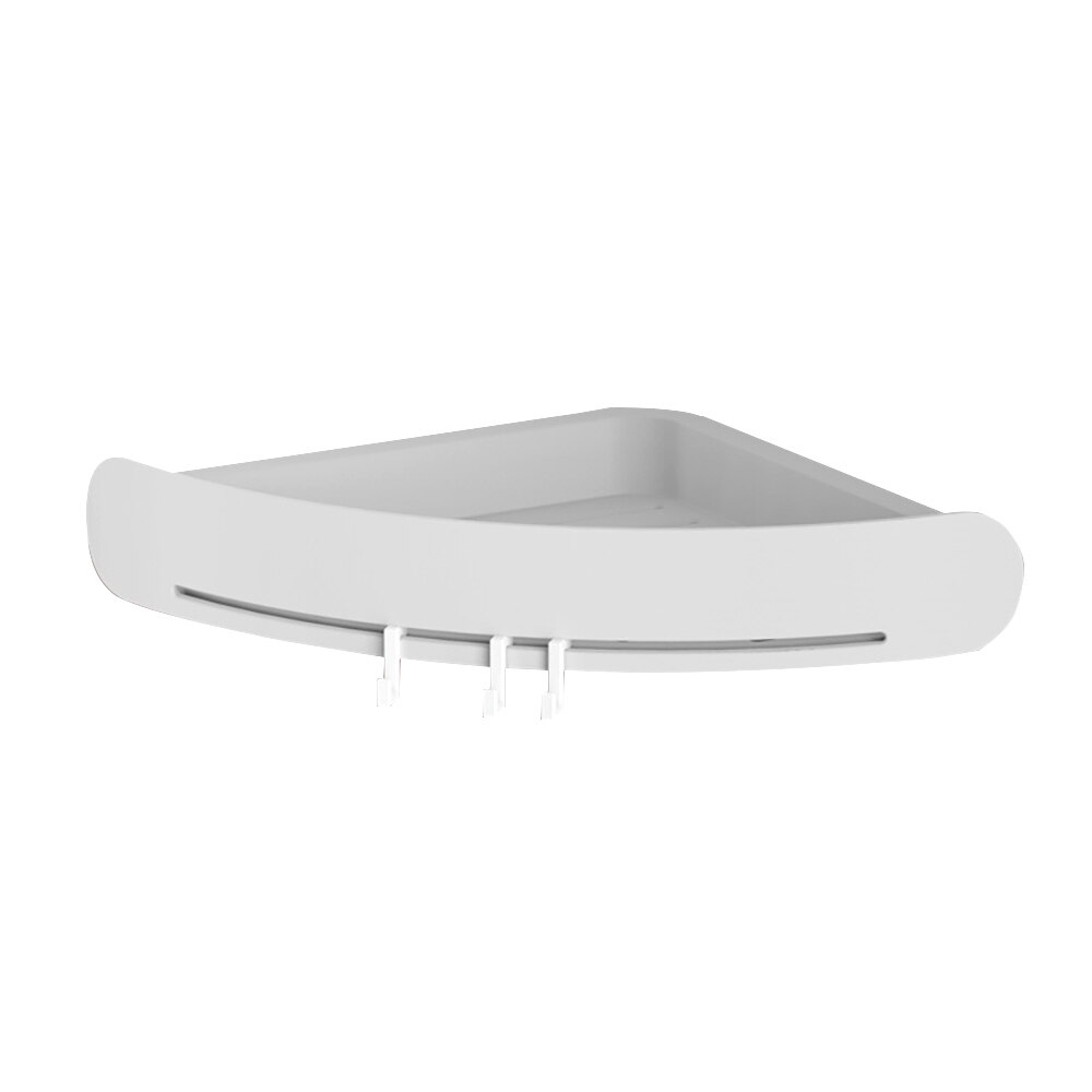 Plastic Bathroom Shelf Organizer Snap Up Corner Shelf Caddy Bathroom Corner Shelf Shower Storage Wall Holder Shampoo Holder: Light Grey
