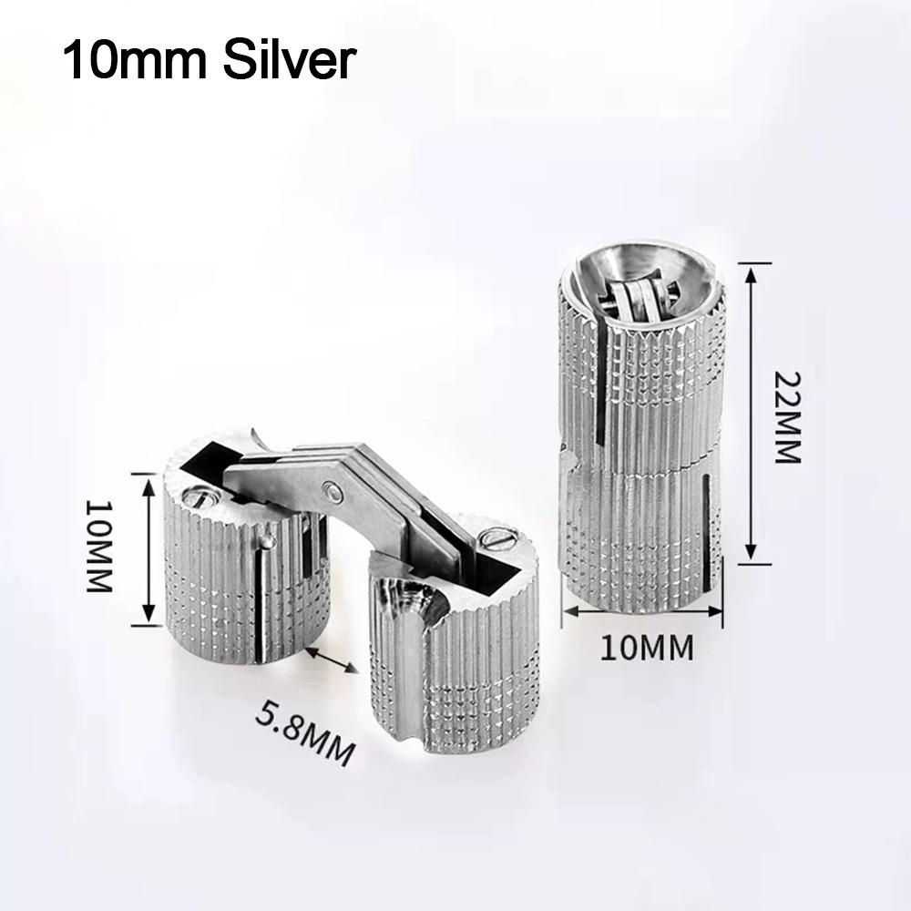 Charnières de meubles en laiton, armoire cachée cylindrique, charnières invisibles pour boîte de quincaillerie, 8-18mm, 8mm, 10mm, 12mm, 14mm, 16mm, 18mm: BLEU CIEL