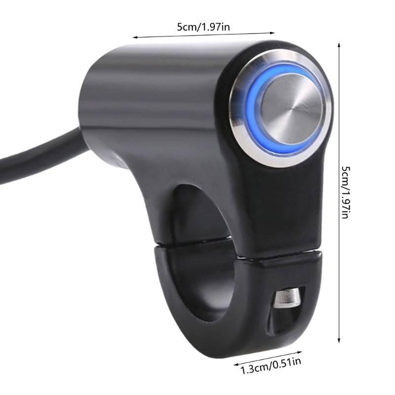 Motorcycle Handlebar On Off Push Button Motorcycle Tuning Part 22mm 7/8'' Universal