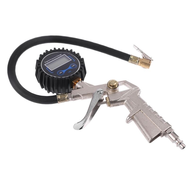 Digitale Reifen Inflator mit Automobil Manometer Schlauch und Futter Clip für Auto Lieferwagen Lkw Motorrad Fahrrad Reifen Druck