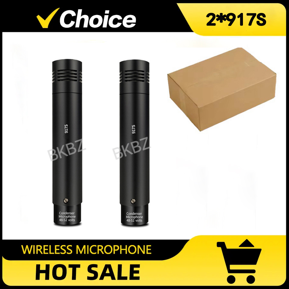 2 X 917S Condenser Instrument Microphone Cardioid Instrument Mic With Clamp Mount For