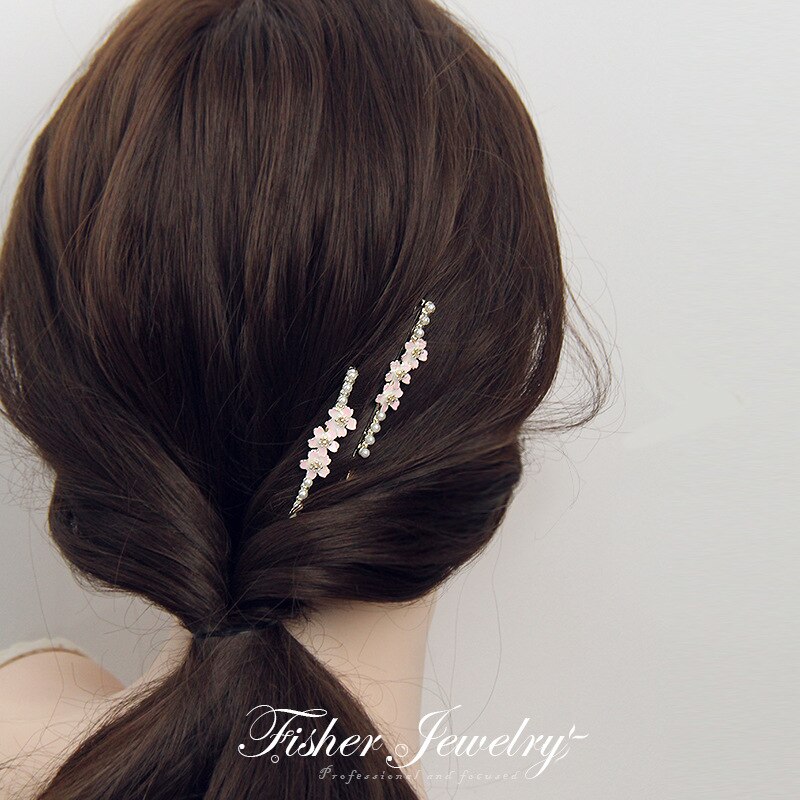 exquisit elegante Perle Strass Haarnadeln Frauen Mädchen Haarspangen Stifte Haarspangen Zubehör Hairgrip Kopfschmuck Kopfbedeckung