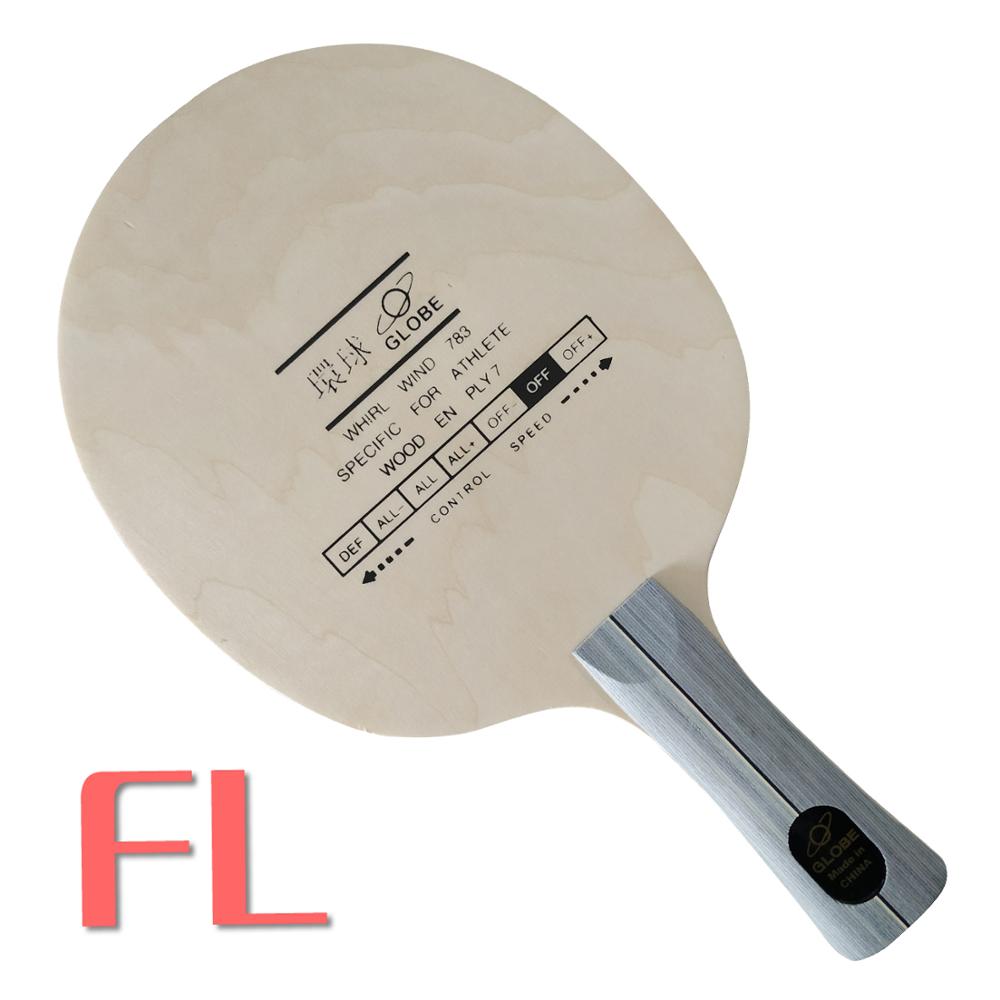 Globo giratorio de viento 783 de madera, hoja de tenis de mesa para raqueta, paleta de pimpón: FL long handle