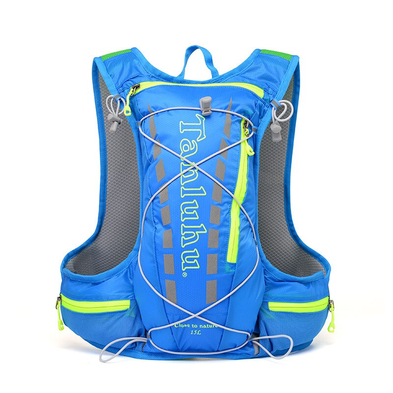 Cross Border Off-road Run Backpack Men And Women Ultra-Light Marathon Water Bag Vest Outdoor Sports Running 10L: Blue