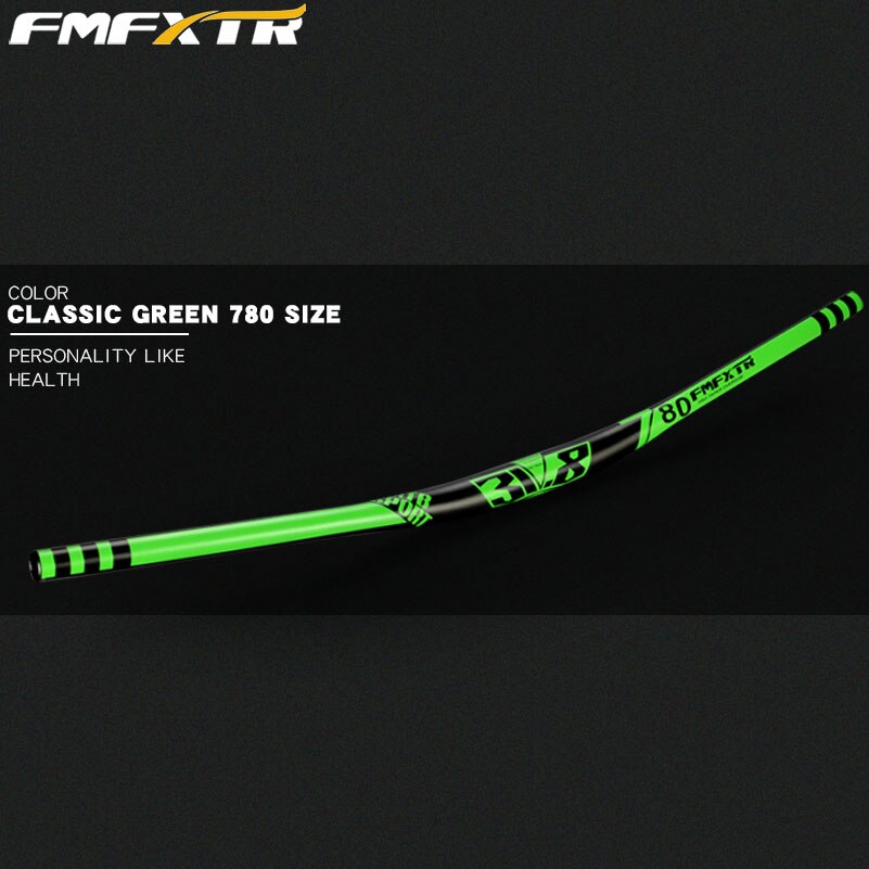 Aluminiumlegering fietsstuur mtb xm dh downhill racefiets stuur stijging stuur 10 graden backsweep 31.8*720/780mm: 780mm groene