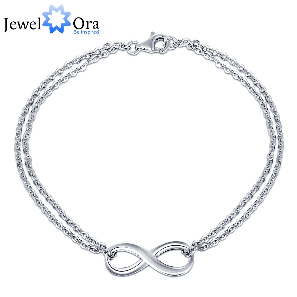 925 Sterling Silver Infinity Bracelets for Women Trendy Bracelets & Bangles Anniversary for Women (JewelOra BA101278)