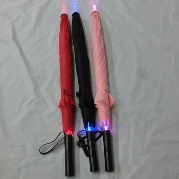 Paraguas con linterna advertencia de seguridad LED luces al aire libre sombrillas para niños adultos 7 colores Intermitente-Manejar noche paraguas