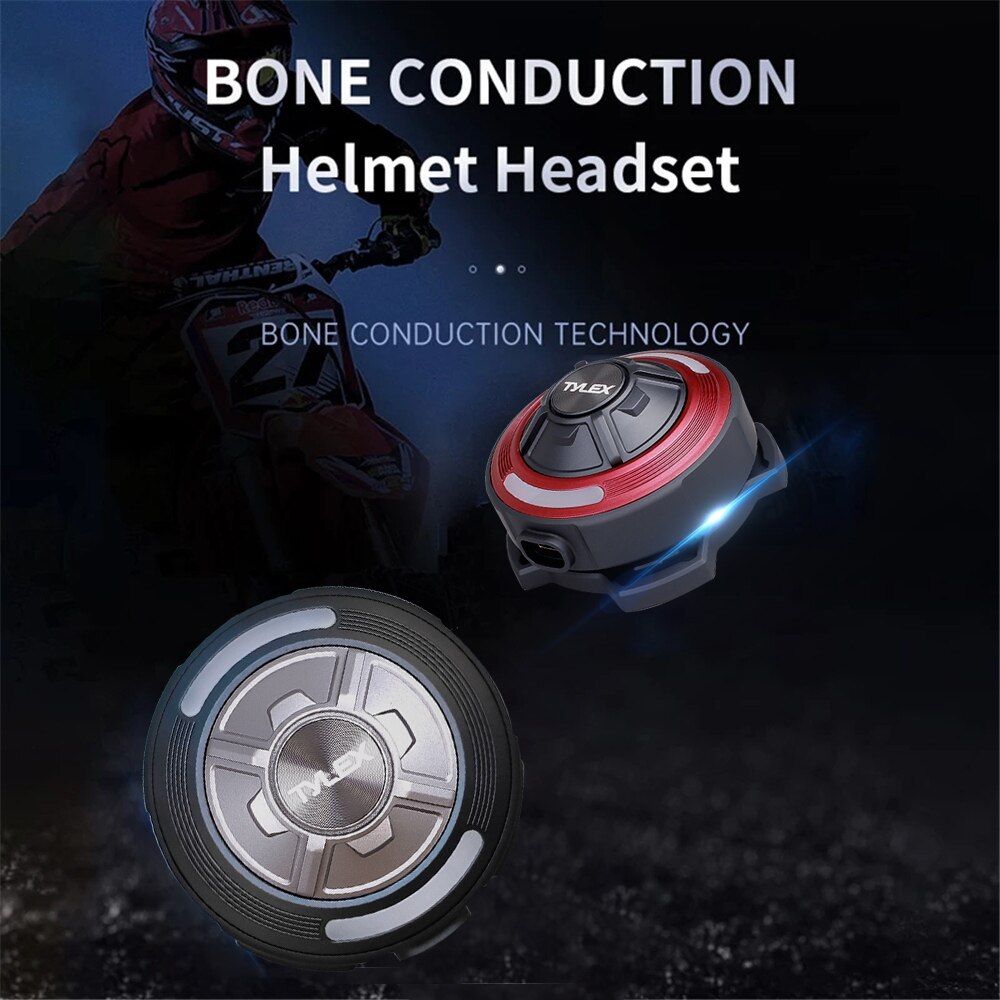 Neue Motorrad Helm Headset Wasserdichte Bluetooth Knochen Leitung Kopfhörer Moto Freisprecheinrichtung Musik Spieler
