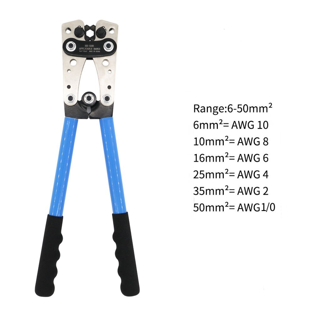 SC connector crimping tool 6-50mm2 Cable Lug Crimping Tools Hand Electrician Pliers 22-10 Tube Terminal Crimper