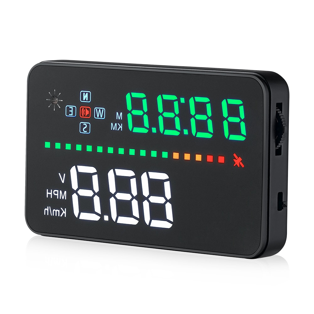 universell  a3 auto gps hud hode opp vise bil digitalt biltilbehør elektronikk digitalt speedometer vanntemperaturalarm