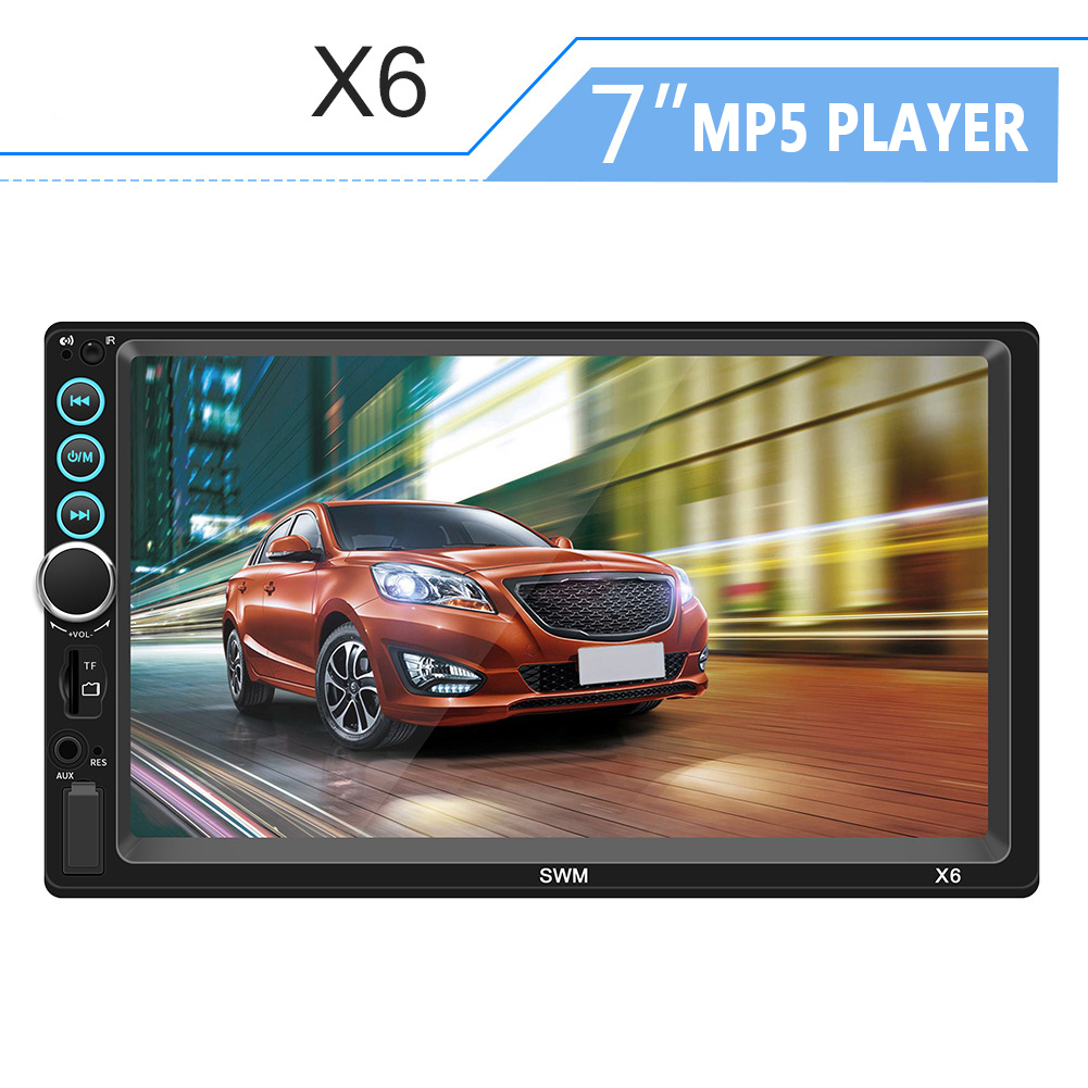 Reproductor MP4 MP5 para coche 7 pulgadas doble Dins Bluetooth manos libres estéreo para coche reproductor Multimedia MP5 12 V Radio FM