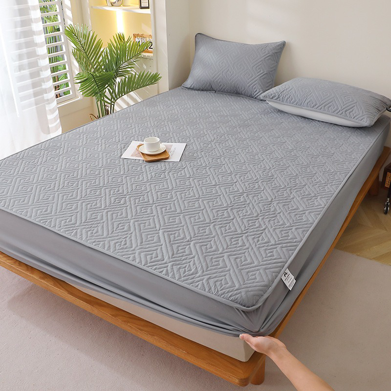 Funda de colchón para el hogar, impermeable, gruesa, acolchada, impermeable, sábana ajustable transpirable (sin funda de almohada), 1 ud.