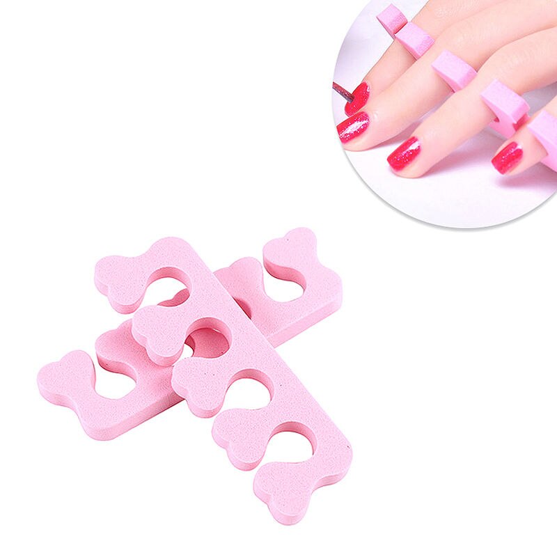 Séparateur d'orteils et de doigts en mousse éponge douce, outil de manucure et pédicure pour Salon de Nail Art, coussin de lissage orthodontique, soins des pieds, 1 paire/2 pièces